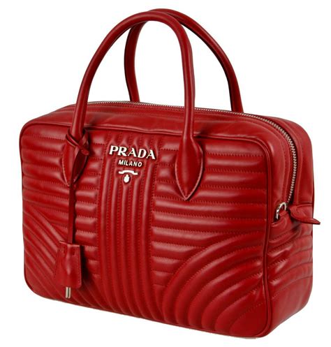 prada 1bb095|Prada Women's 1BB095 Red Leather Shoulder Bag .